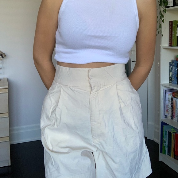 Cream Zara long shorts - Picture 2 of 4